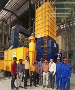Presun 5HPX-20B 20-ton industrial grain dryer machine installation and happy customers in India factory